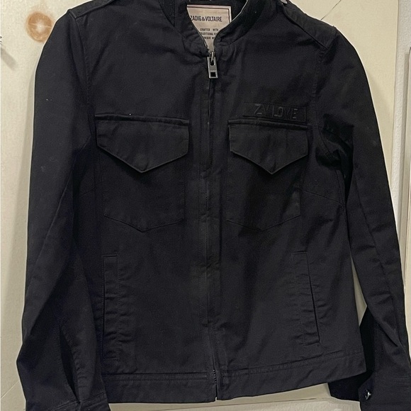 Zadig & Voltaire Embroidered Broken Heart Moto Jacket Small - Picture 4 of 9